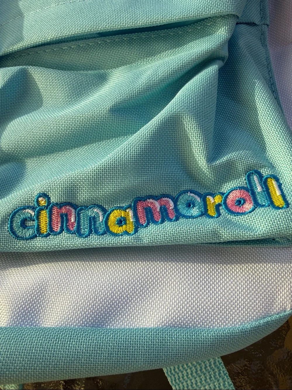 CINNAMOROLL Sanrio Character Fluffy Ear Embroidered Bunny Bag Backpack